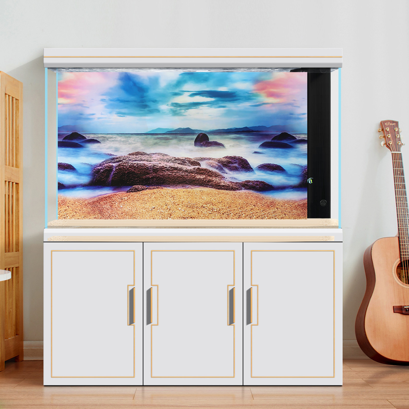 Fish Tank Background Paper Dec - Background Film 3D recension och pris