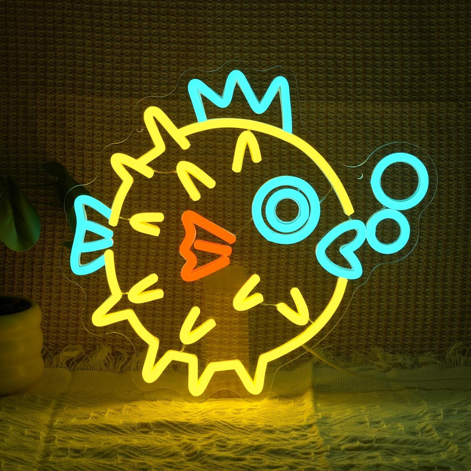 Puffer Fish Neon Sign Dimmable - Aquarium Fish Restaurant recension och pris