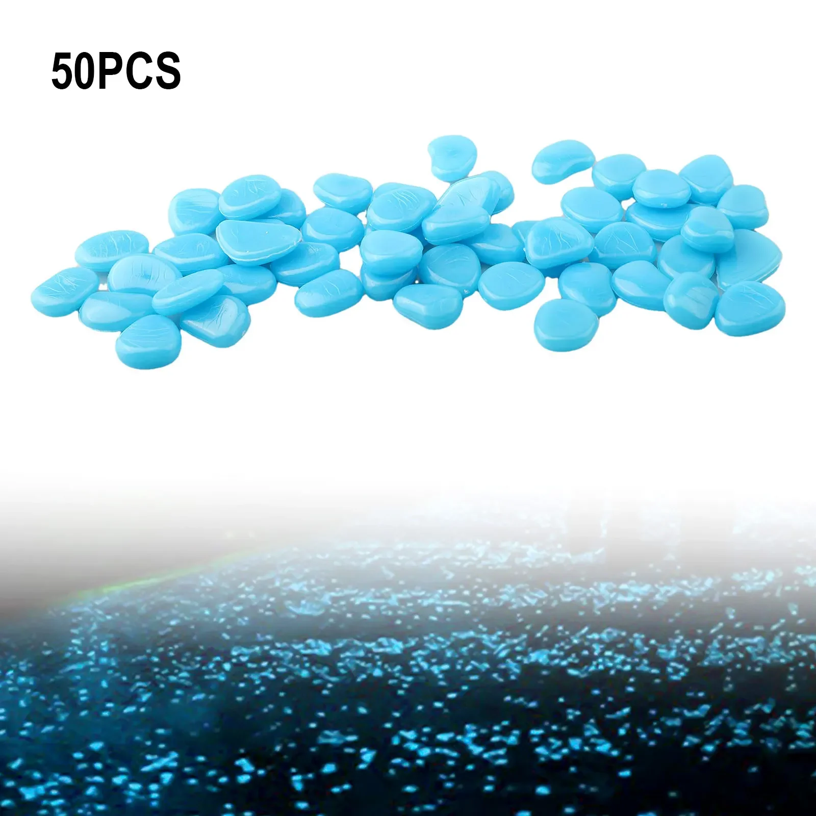 50PCS/Set Glow In The Dark Peb - Aquarium Fish Home recension och pris