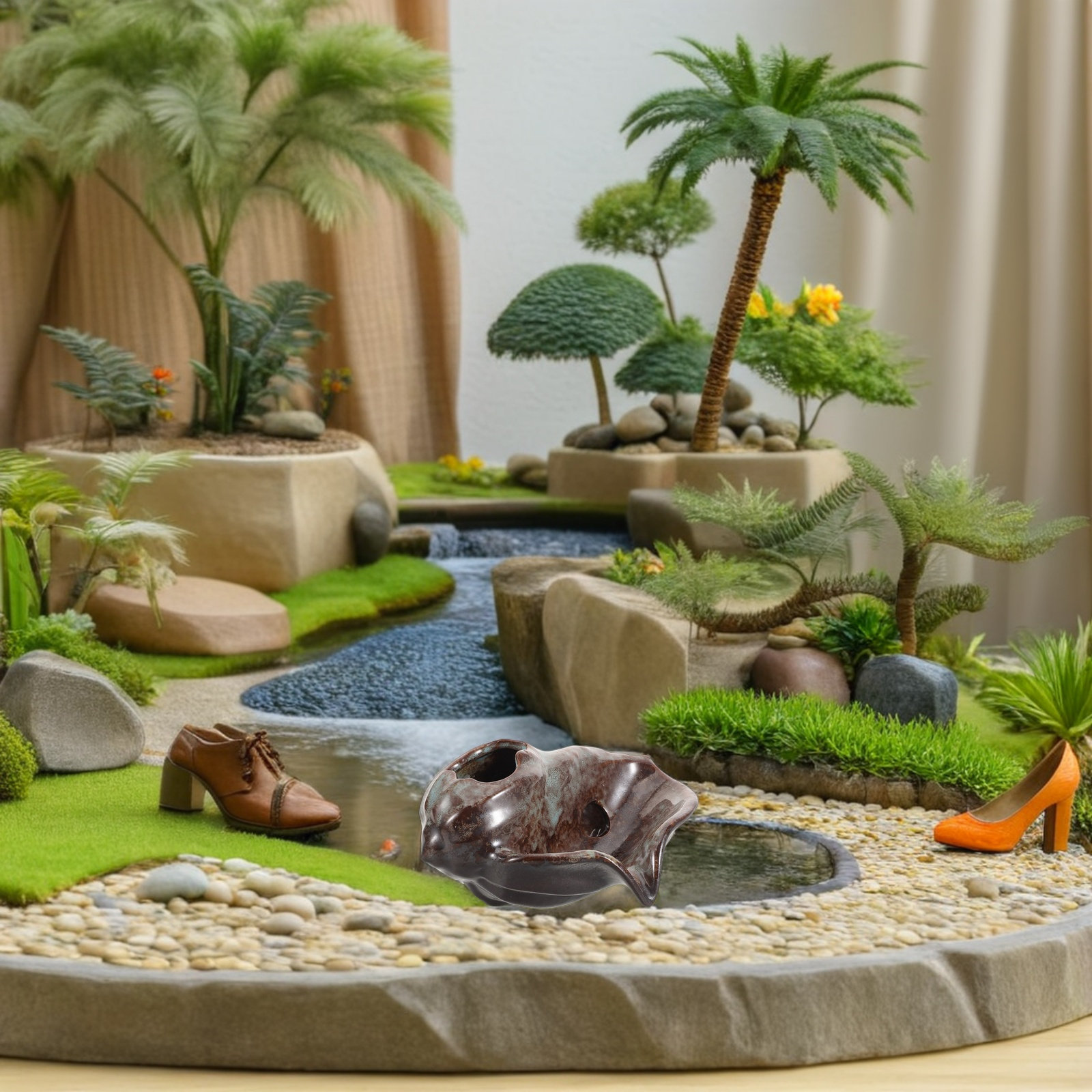 Ceramic Jar Fountain Waterfall - Aquarium Fish Home recension och pris