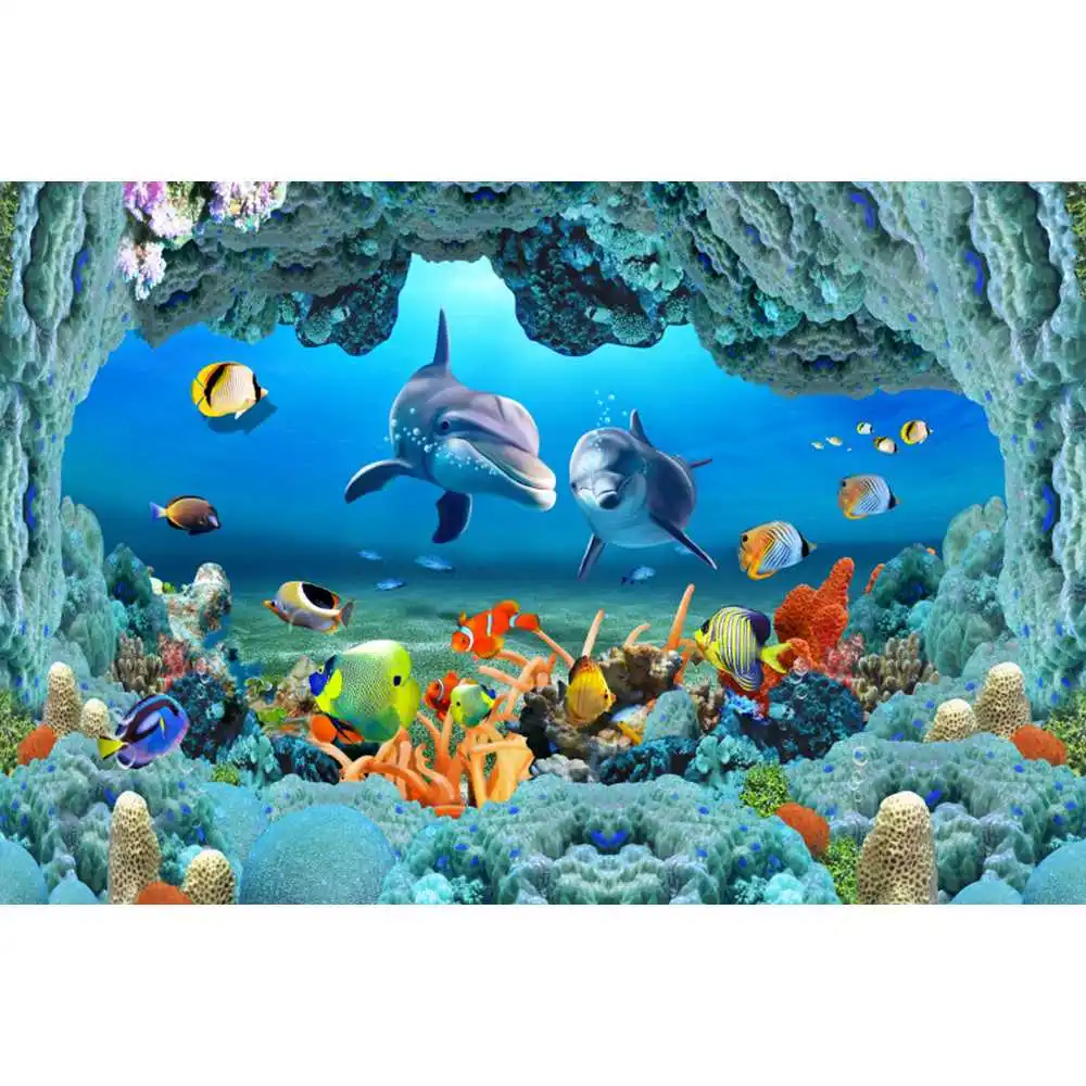 Underwater World Seabed Backdr - Aquarium Fish World recension och pris