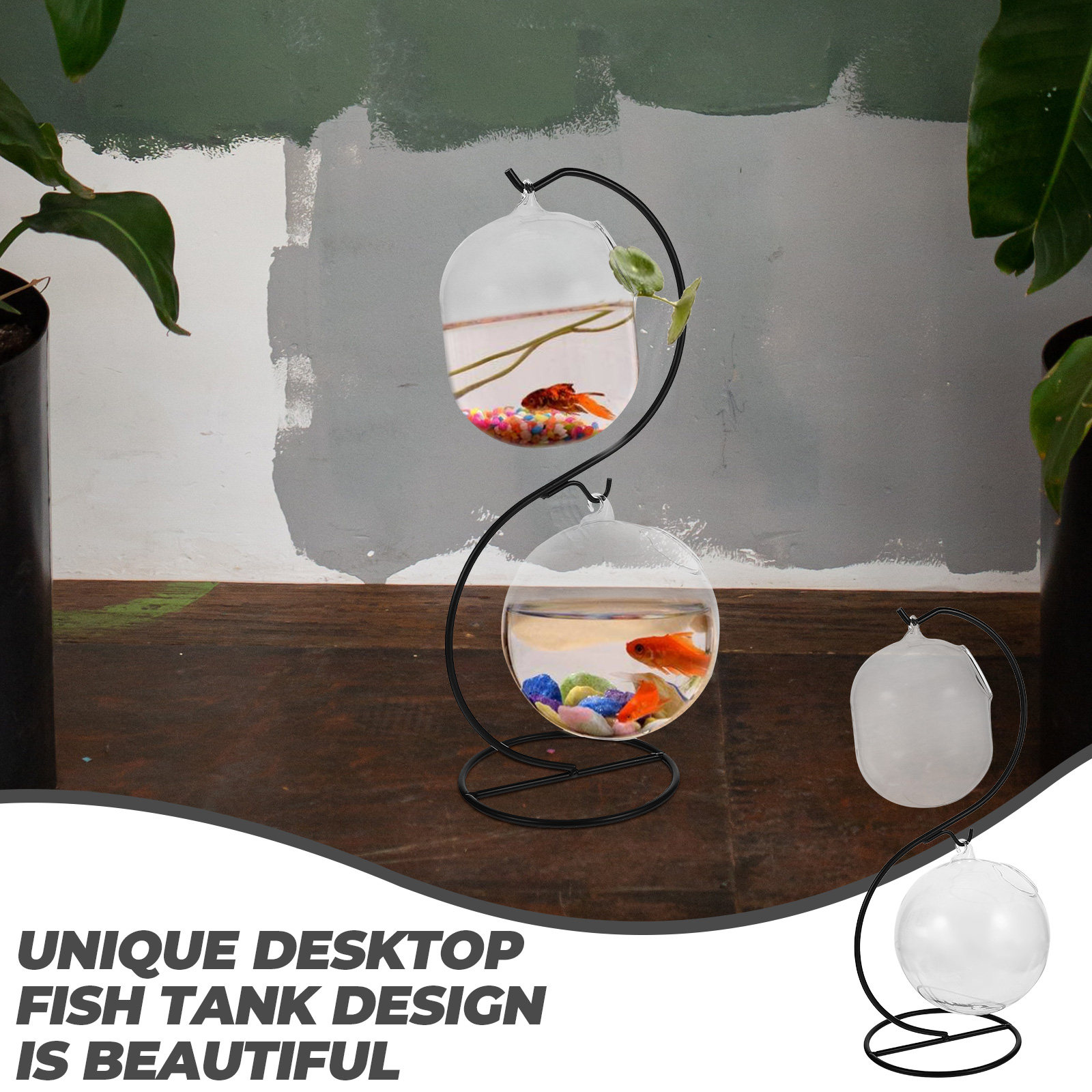 1Set Transparent Desktop Fish  - Aquarium Fish Home recension och pris