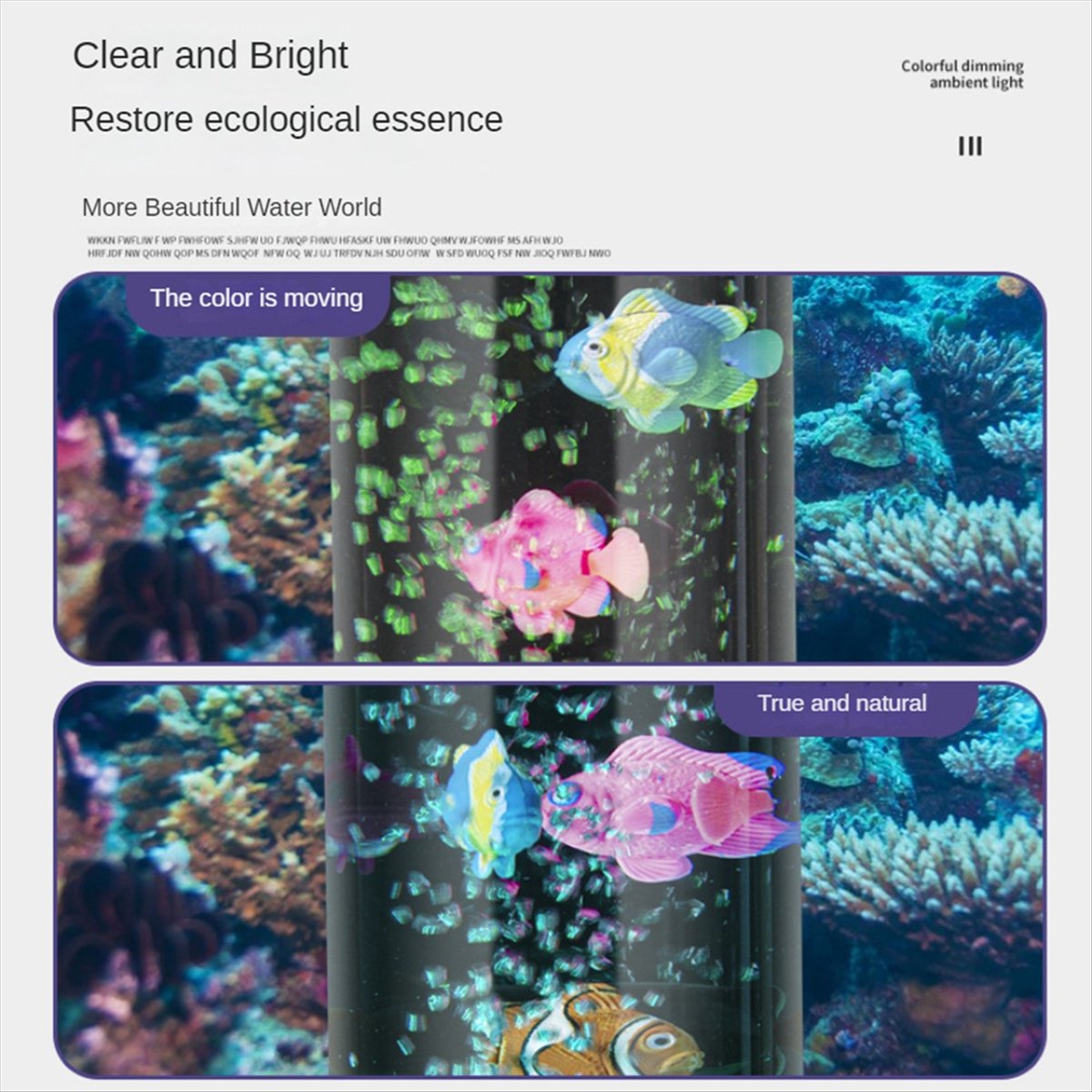 *A99Z Mini RGB Bubble Fish Lam - Aquarium Fish Colour recension och pris