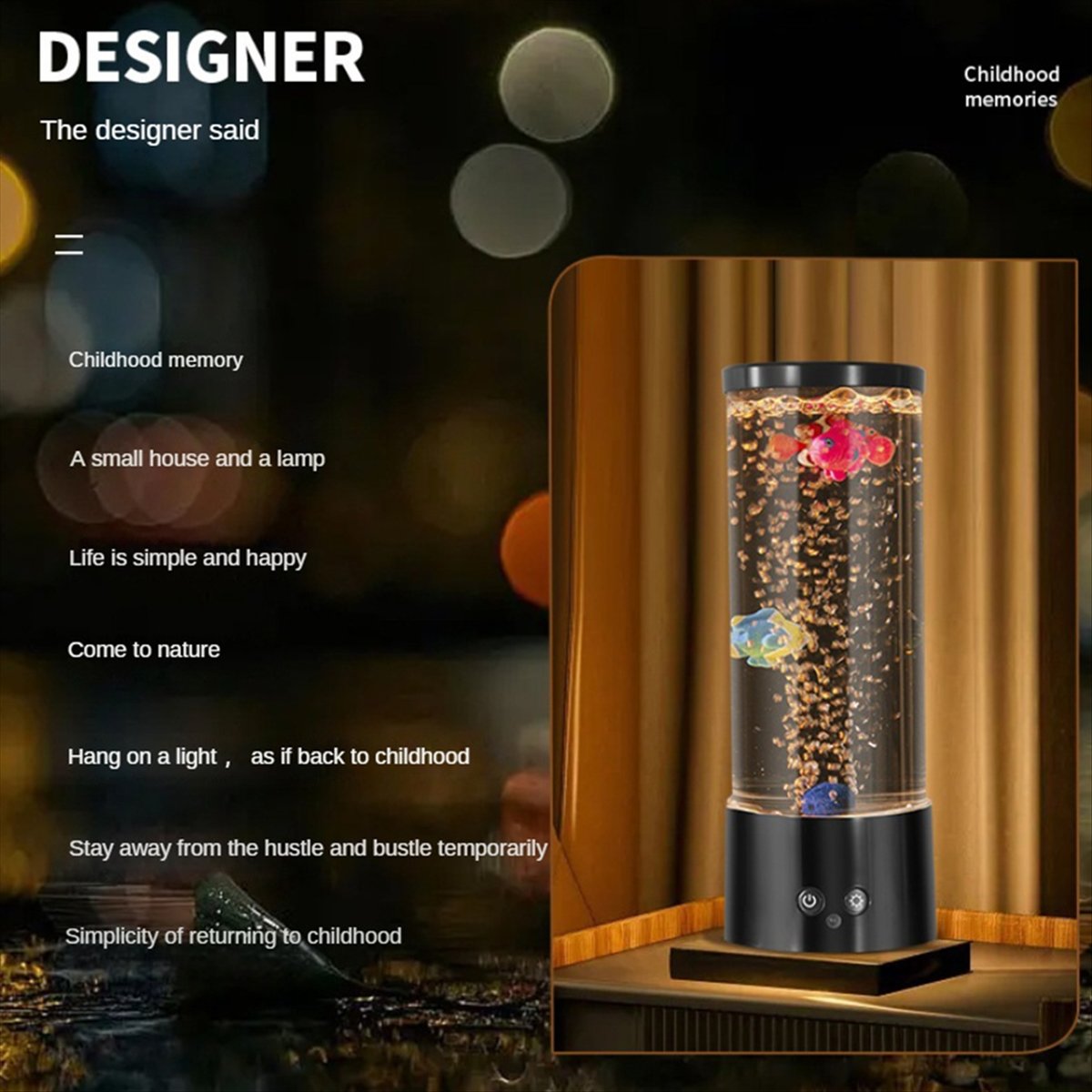 *A99Z Mini RGB Bubble Fish Lam - Aquarium Fish Colour recension och pris